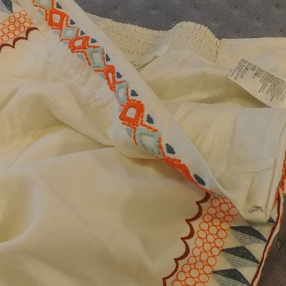 Anthropologie Islander embroidered pants 2p gorgeous bright colors - Picture 7 of 13